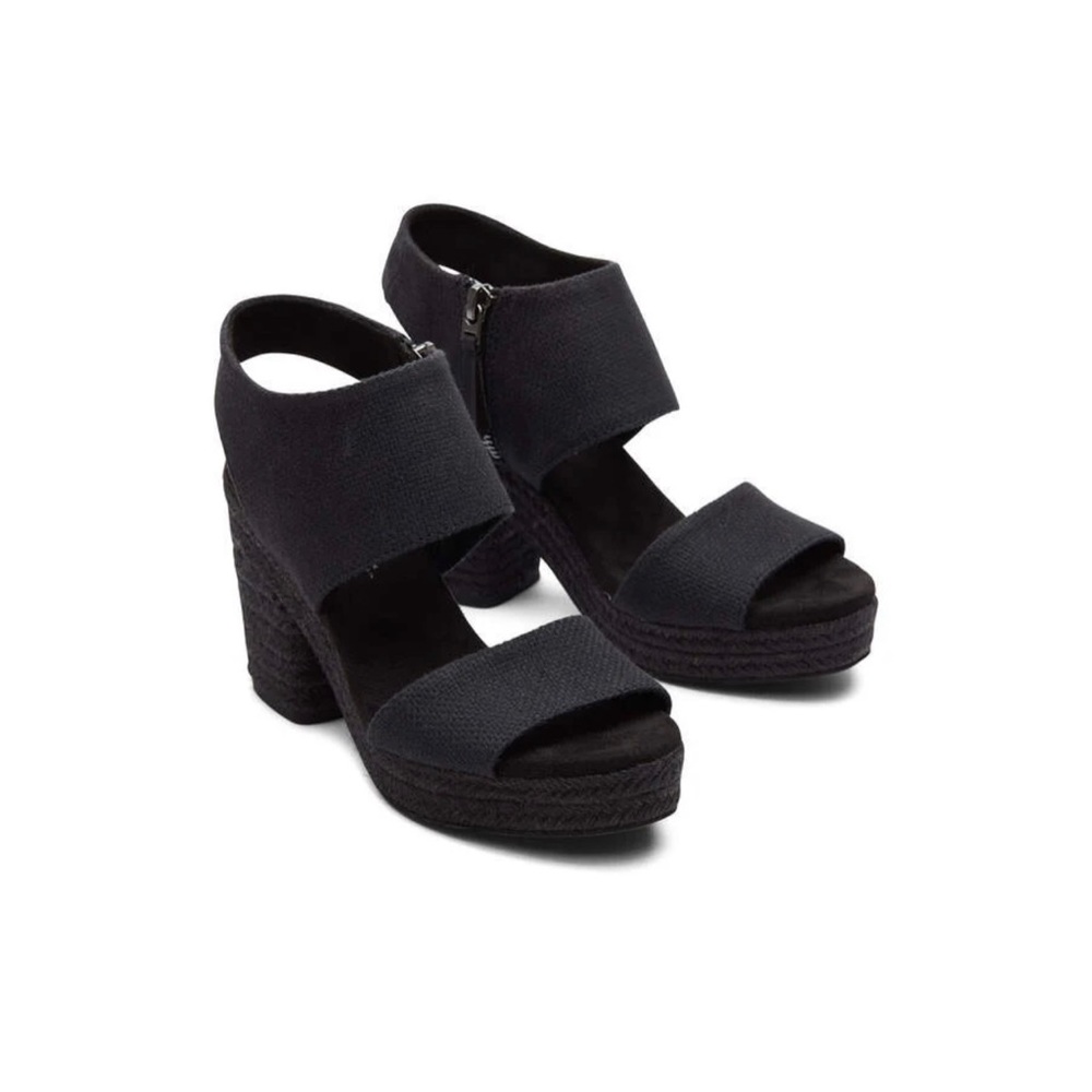 TOMS **NWT** $40 Majorca Rope Platform Sandal sz 6